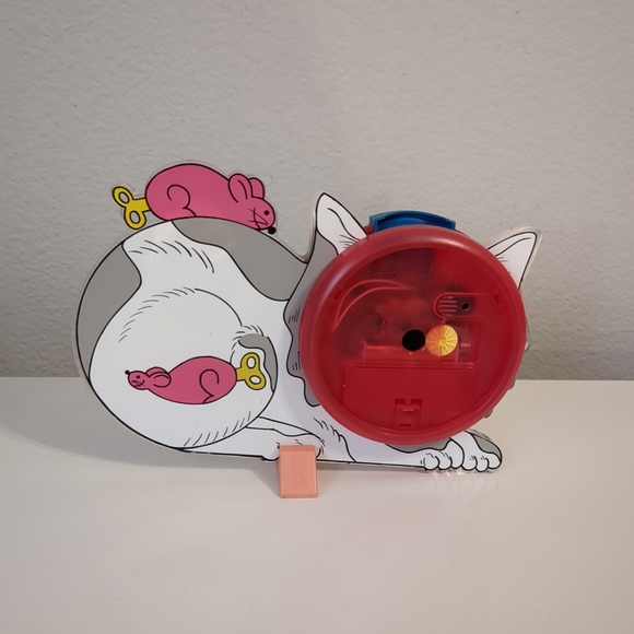 Vintage 80's Flik Flak Cat & Mouse Kids Alarm Clock (READ) FOR DISPLAY ONLY - Picture 2 of 5